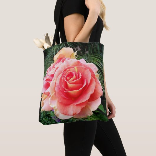 Tote Bag Giant rose clair fleur rose gros plan photo modern (De près)