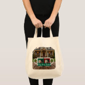 Tote Bag Ginger cat, Photo Text Customize ,Meowy Christmas, (Devant (produit))