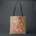 Tote Bag Gingerbread man, Santa, Christmas, Pixel Art<br><div class="desc">Gingerbread,  mec,  Santa,  trae Pixelart ZuujeArt by GH Sacoche de qualité pour les jours fériés.</div>