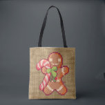 Tote Bag Gingerbread man, Santa, Christmas, Pixel Art<br><div class="desc">Gingerbread,  mec,  Santa,  trae Pixelart ZuujeArt by GH Sacoche de qualité pour les jours fériés.</div>