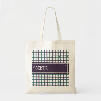 Tote Bag Gingham Cœur Violet