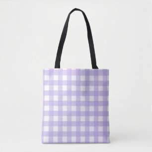 Tote Bag Gingham lilas