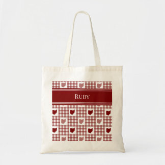 Tote Bag Gingham rouge de l'Ohio