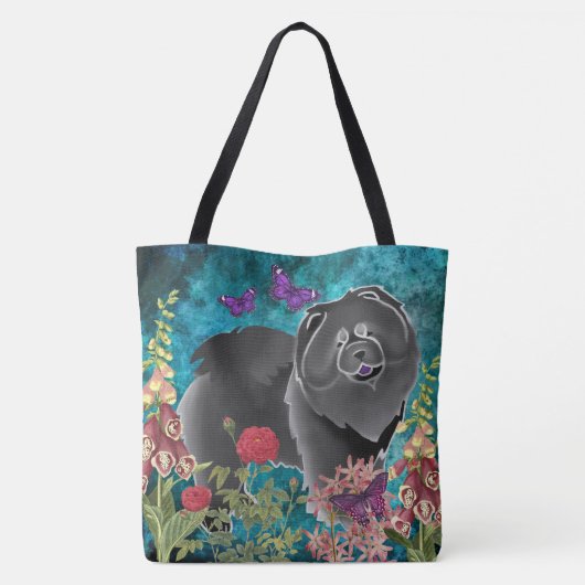 Tote Bag GINGKO LE CHOW NOIR FOURRE-TOUT ou CROSSBODY (Dos)