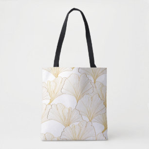 Tote Bag Ginkgo Gold : Arrangement de feuille luxueux