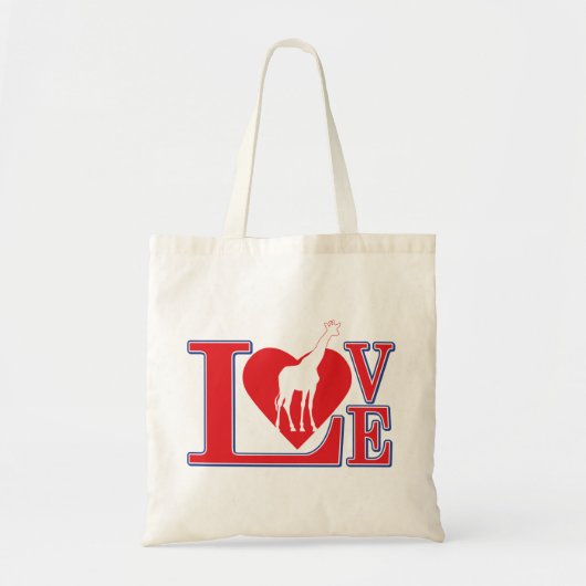 Tote Bag girafe AMOUR (Devant)