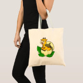 Tote Bag Girafe avec feuille et œuf (Devant (produit))