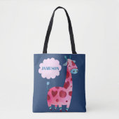Tote Bag Girafe Bébé Bébé Bébé Belle couche Boho (Devant)