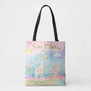 Tote Bag Girafe Capricieuse Premier Anniversaire Merveilleu