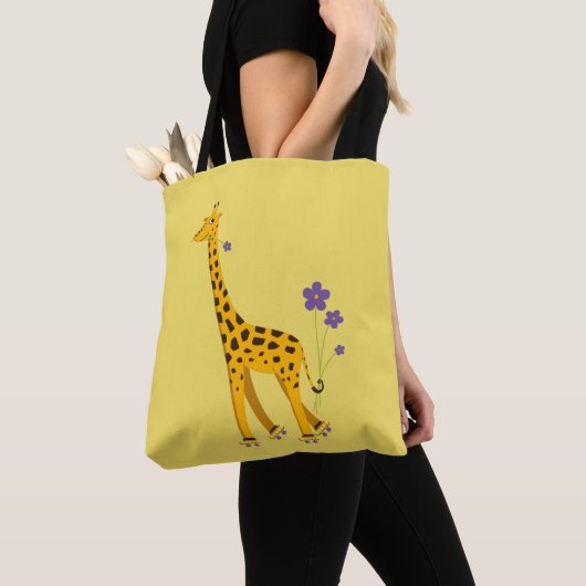 Tote Bag Girafe de patinage à roulettes (De près)