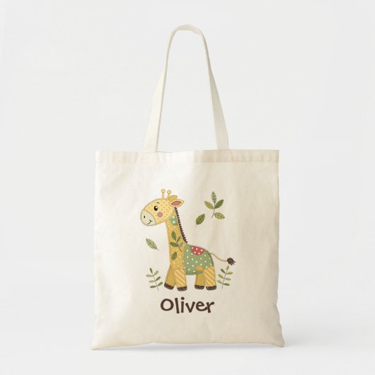Tote Bag Girafe en patchwork mignon (Devant)