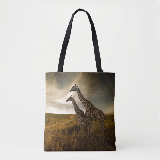 Tote Bag Girafes et le paysage (Devant)