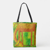 Tote Bag Giraffe aquarelle à motif (Dos)
