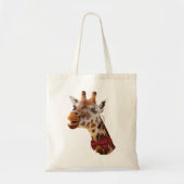 Tote Bag Giraffe drôle avec Bowtie et Monocle (Devant)