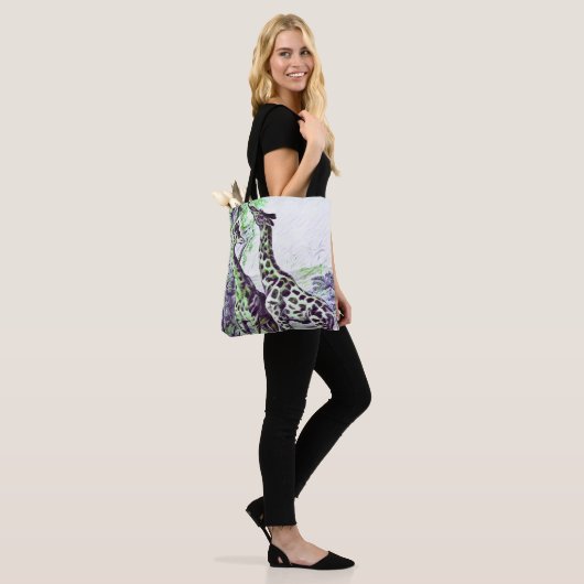 Tote Bag Giraffe forestière (Sur le modèle)
