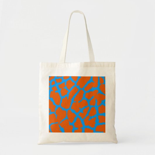 Tote Bag Giraffe Imprimer Cyan orange (Devant)