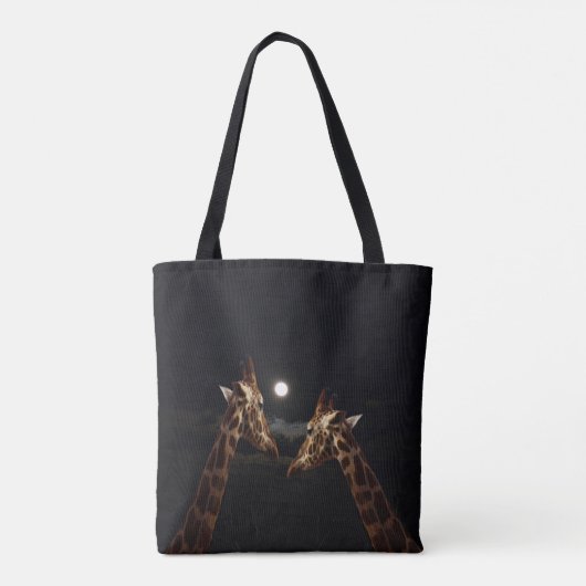 Tote Bag Giraffe Love In the Moonlight (Dos)