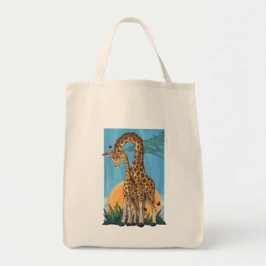 Tote Bag Giraffe maman et bébé (Devant)