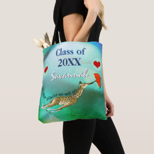 Tote Bag Giraffe personnalisée Oh les lieux où nous irons