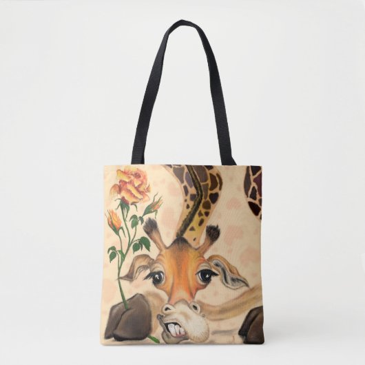 Tote Bag Giraffe Romantique - Messieurs - Ajouter Votre Tex (Devant)