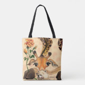 Tote Bag Giraffe Romantique - Messieurs - Ajouter Votre Tex (Dos)