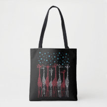 Giraffes rouge blanc et bleu 4 juillet