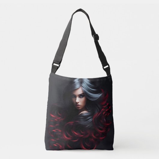 Tote Bag girl black hair (Devant)
