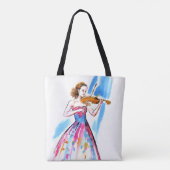 Tote Bag Girl playing the violin (Dos)