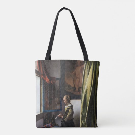 Tote Bag Girl Reading a Letter à Open Window, Vermeer (Dos)