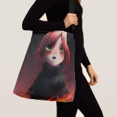 Tote Bag Girl with Fire (De près)