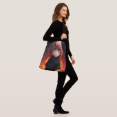 Tote Bag Girl with Fire (Sur le modèle)