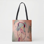 Tote Bag Girl With Music in Her Head Portrait (Devant)