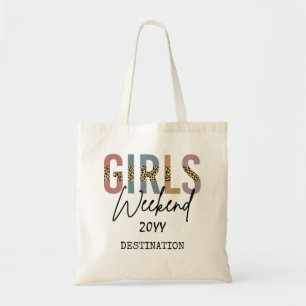 Tote Bag Girls Weekend Cheetah Print Girls trip getaway