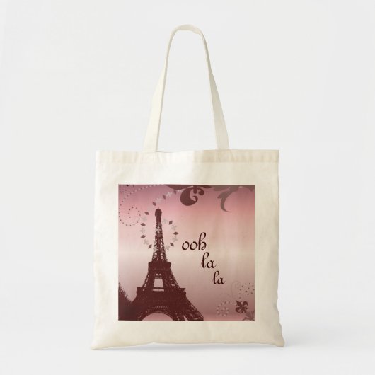 Tote Bag girly chic retro mode paris eiffel tower (Devant)