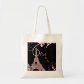 Tote Bag girly chic retro mode paris eiffel tower (Devant)