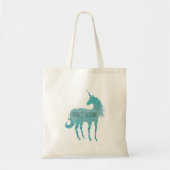 Tote Bag Girly Glitz Aqua Turquoise Parties scintillant Uni (Devant)
