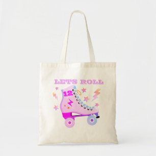 Tote Bag Girly Lets Rouleau Patinage Retro Neon Rose