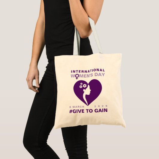 Tote Bag Give To Gain International Women's Day 2026 (Devant (produit))
