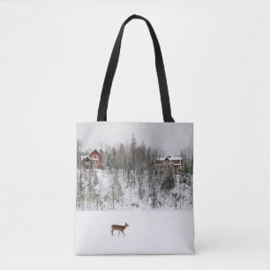 Tote Bag Glace et neige Cerf en Neige Québec, Canada