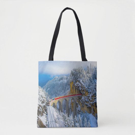 Tote Bag Glace et neige | Express Bernina, Suisse (Devant)