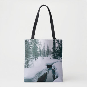 Tote Bag Glace et neige Flux dans un paysage hivernal enn