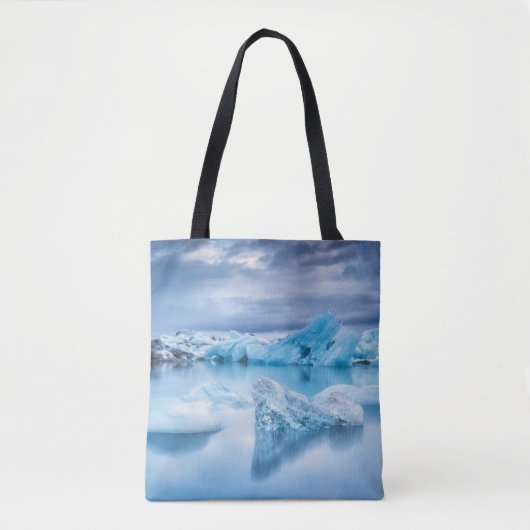 Tote Bag Glace et neige | Lagune Jokulsarlon, Islande (Devant)