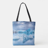 Tote Bag Glace et neige | Lagune Jokulsarlon, Islande (Dos)