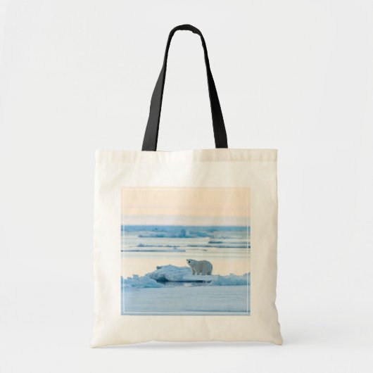 Tote Bag Glace et neige | Ours polaire Iceberg Norvège (Devant)