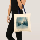 Tote Bag Glace et neige | Route d'hiver gelée Russie, Sibér (Devant (produit))