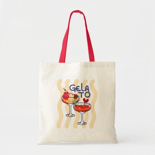 Tote Bag 🍦 GLACE – Graphisme Rétro Mignon de Glace (Devant)