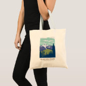 Tote Bag Glacier Peak Washington Travel Art Vintage (Devant (produit))