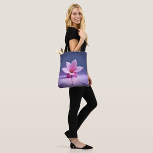 Tote Bag Gladioli Dimensional : Pièce maîtresse rose et vio