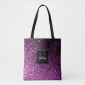 Tote Bag Glam à parties scintillant violette brillant girly (Devant)