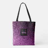Tote Bag Glam à parties scintillant violette brillant girly (Dos)